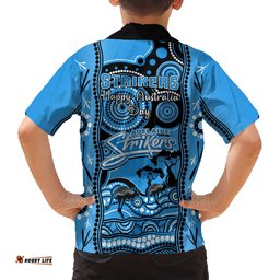 Adelaide Strikers Cricket Hawaiian Shirt Happy Australia Day Aboriginal Art