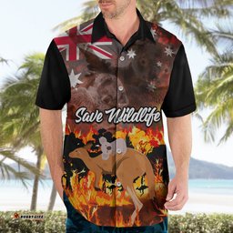 Save Wildlife Australia Hawaiian Shirt Bushfire Awareness
