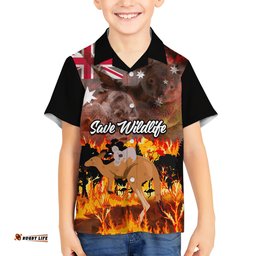 Save Wildlife Australia Hawaiian Shirt Bushfire Awareness
