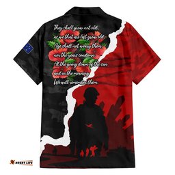 Anzac Day Camouflage Hawaiian Shirt Ode of Remembrance