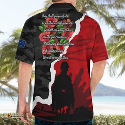 Anzac Day Camouflage Hawaiian Shirt Ode of Remembrance