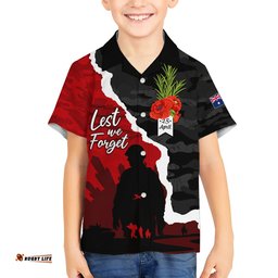 Anzac Day Camouflage Hawaiian Shirt Ode of Remembrance
