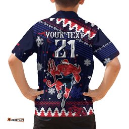 Custom Melbourne Demons Football Hawaiian Shirt Narrm Christmas Vibe