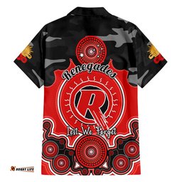 Melbourne Renegades ANZAC 2024 Hawaiian Shirt Lest We Forget Poppy Mix Camouflage