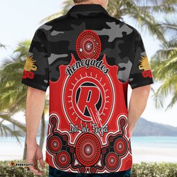 Melbourne Renegades ANZAC 2024 Hawaiian Shirt Lest We Forget Poppy Mix Camouflage