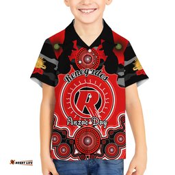 Melbourne Renegades ANZAC 2024 Hawaiian Shirt Lest We Forget Poppy Mix Camouflage