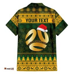 Personalised Australia Matildas Christmas Hawaiian Shirt Merry Xmas National Color