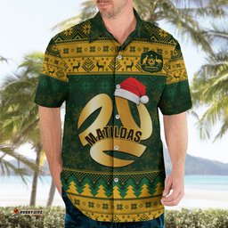 Personalised Australia Matildas Christmas Hawaiian Shirt Merry Xmas National Color