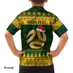 Personalised Australia Matildas Christmas Hawaiian Shirt Merry Xmas National Color