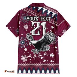 Custom Sea Eagles Rugby Hawaiian Shirt Manly Boys Victory Christmas Vibe