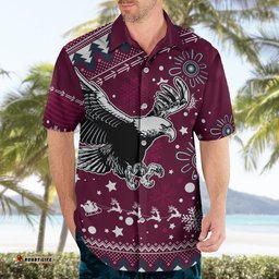 Custom Sea Eagles Rugby Hawaiian Shirt Manly Boys Victory Christmas Vibe