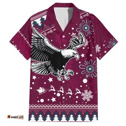Custom Sea Eagles Rugby Hawaiian Shirt Manly Boys Victory Christmas Vibe
