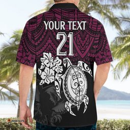 Custom Sea Eagles Rugby Hawaiian Shirt Silvertails Hibiscus and Turtle With Polynesian Pattern