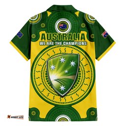 Australia Cricket Hawaiian Shirt World Cup 6th Champions Trophy National Color