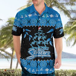 Adelaide Strikers Cricket Christmas Hawaiian Shirt Merry Xmas Indigenous Art