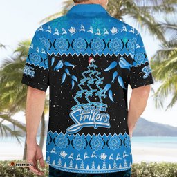Adelaide Strikers Cricket Christmas Hawaiian Shirt Merry Xmas Indigenous Art
