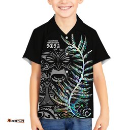 New Zealand Rugby Hawaiian Shirt NZ Black Fern Champions History With Papua Shell