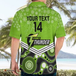 Custom Thunder Cricket Christmas Hawaiian Shirt Merry Xmas Indigenous Art