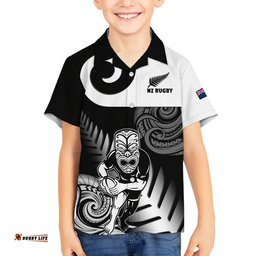 Custom New Zealand Silver Fern Rugby Hawaiian Shirt Go Champions NZ All Black Maori Koru