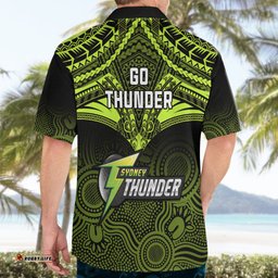 Sydney Thunder Cricket Hawaiian Shirt Unique Indigenous Art Mix Polynesian Pattern