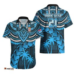 Custom Fiji Rugby Hawaiian Shirt Go Fijian Tapa Arty with World Cup Vibe