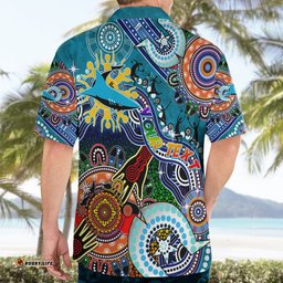 Personalised Sharks NAIDOC Week 2024 Hawaiian Shirt Australia Aboriginal Dot Painting