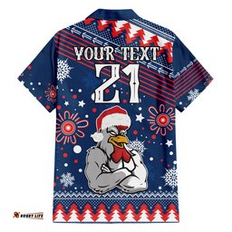 Custom Roosters Rugby Hawaiian Shirt Chirstmas Vibe