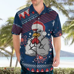 Custom Roosters Rugby Hawaiian Shirt Chirstmas Vibe