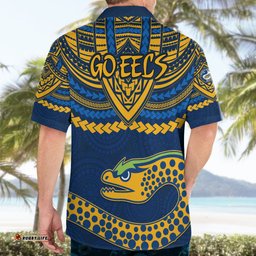 Eels Rugby Hawaiian Shirt Polynesian and Aboriginal Vibe