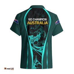 Matildas Australia Soccer Hawaiian Shirt Liquid Marble Texture Vibe