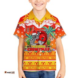 Dolphins Christmas Hawaiian Shirt Merry Xmas NRL Australia Rugby