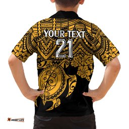 Custom Australia Matildas Hawaiian Shirt Hibiscus and Turtle With Polynesian Pattern