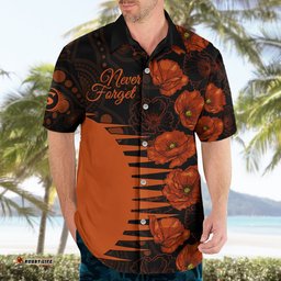 Scorchers Cricket Never Forget Custom Hawaiian Shirt ANZAC Day with Poppy Aboriginal