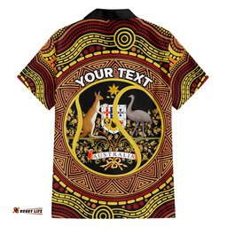 Personalised Australia Tennis Hawaiian Shirt Aussie Indigenous Art