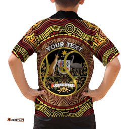 Personalised Australia Tennis Hawaiian Shirt Aussie Indigenous Art