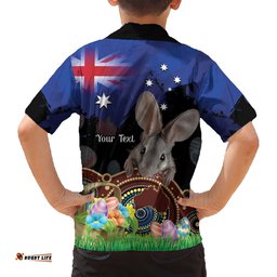 Personalised Australia Easter Day Hawaiian Shirt Aussie Bilby Aboriginal Art