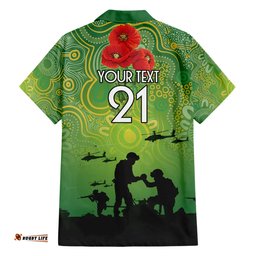 Custom Raiders Rugby ANZAC Hawaiian Shirt Canberra The Military Soldiers