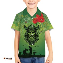 Custom Raiders Rugby ANZAC Hawaiian Shirt Canberra The Military Soldiers