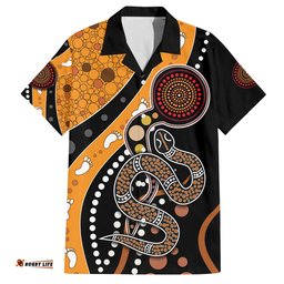 Aboriginal Snake Pattern Dot Art Hawaiian Shirt