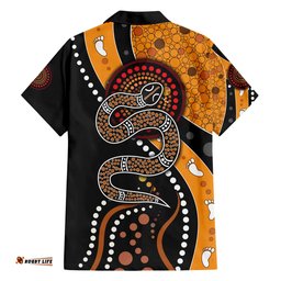 Aboriginal Snake Pattern Dot Art Hawaiian Shirt