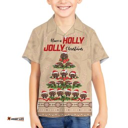 Holiday Lighting Santa Echidna Christmas Tree Hawaiian Shirt
