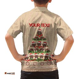 Holiday Lighting Santa Echidna Christmas Tree Hawaiian Shirt