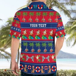 Personalised Australia Christmas Hawaiian Shirt Aussie Santa Claus Beach Xmas Vibes