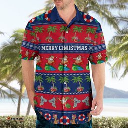 Personalised Australia Christmas Hawaiian Shirt Aussie Santa Claus Beach Xmas Vibes