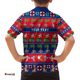Personalised Australia Christmas Hawaiian Shirt Aussie Santa Claus Beach Xmas Vibes