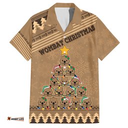 Wombat Christmas Tree Hawaiian Shirt Australia Merry Xmas Simple Style
