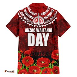 New Zealand ANZAC Waitangi Day Hawaiian Shirt Hei Tiki and Soldier