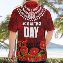 New Zealand ANZAC Waitangi Day Hawaiian Shirt Hei Tiki and Soldier