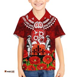 New Zealand ANZAC Waitangi Day Hawaiian Shirt Hei Tiki and Soldier