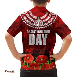 New Zealand ANZAC Waitangi Day Hawaiian Shirt Hei Tiki and Soldier